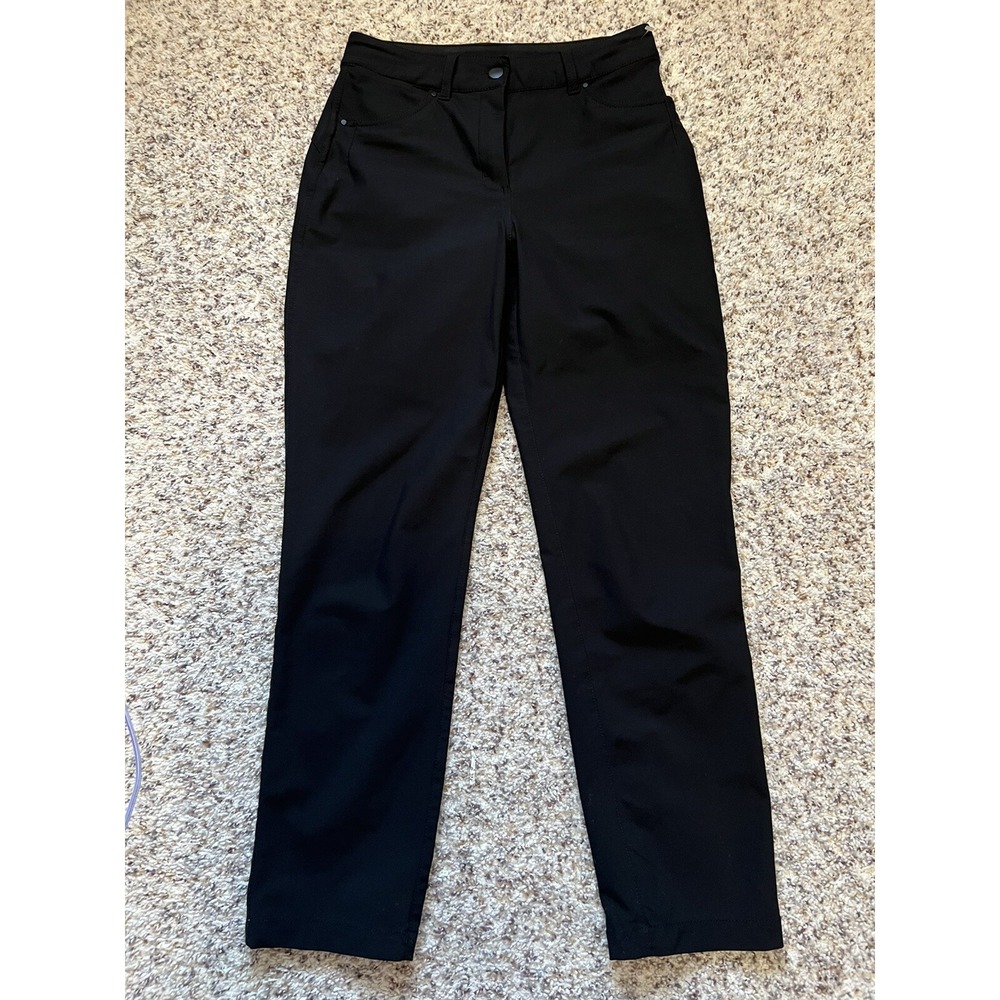Lululemon Womens ABC Pants Tapered Fit Black Stretch Size 4 26"inseam 27" Waist‎